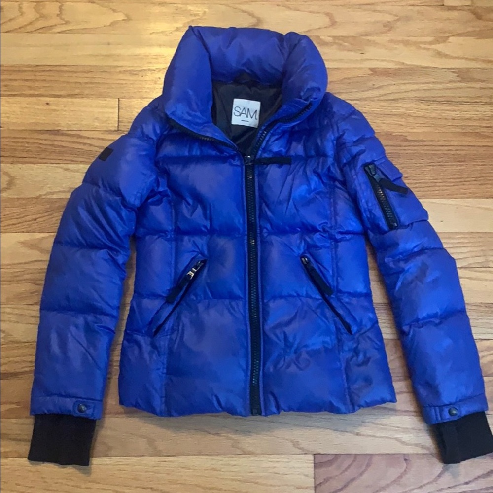 Girls Sam winter coat jacket size 12 blue down